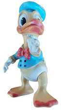ANCIEN JOUET GRAND 34 CM ENVIRON POUET LEDRA DISNEY DONALD DUCK 1962
