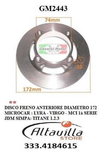 Disque frein jdm - disque, avant