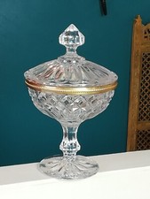 Drageoir bonbonnière ancienne en cristal