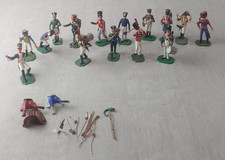 Lot de 15 anciennes figurines soldats, Historex, en plastique, 1/32