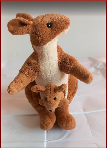 Peluche kangourou avec - peluche, bébé
