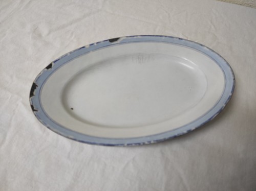 Ancien plat service ovale - de,