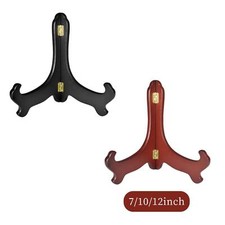 Support d'assiettes, chevalet décoratif, présentoir d'assiettes en bois pour