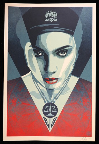 Shepard fairey justice woman - shepard,