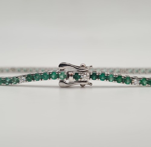 Rivière blanc carats - blanc, 18