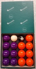 Billes De Billard Aramith Premier 2" Violet Et Orange, Avec La Boule 8 Dorée