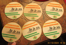 6)  Ancien Sous Bock Verre de Bière UNION SIEGEL PILS Dortmunder Course Cycliste