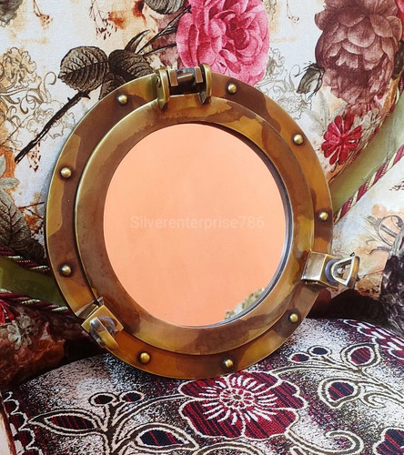 Ancien miroir hublot - ancien, en