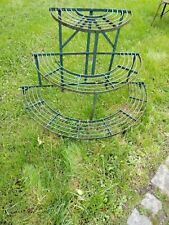 Ancien Porte Plantes Fer Forgé Demi Lune 3 Niveaux
