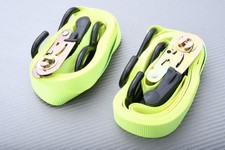 2X Sangles d'Arrimage à Cliquet Longueur : 5m / 37cm Largeur: 2,5 cm Pour Moto