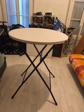 Table mange debout pliable - Diamètre 80cm H110cm - Table haute pliante de bar -