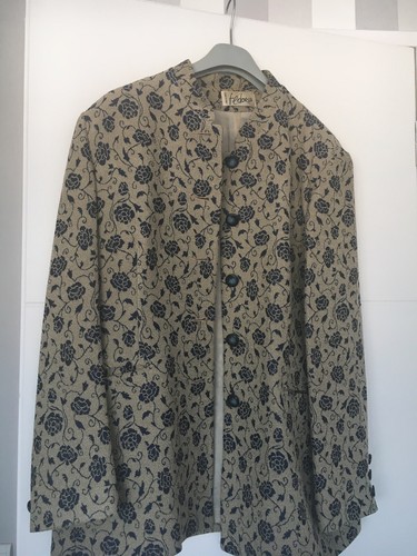 Veste femme fond beige - , fleuri