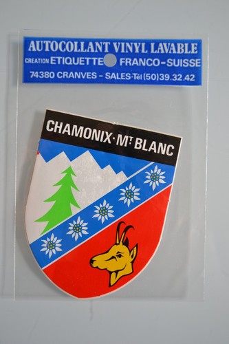 Chamonix mont blanc - blanc, ecusson