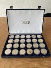 24 Pièces One Dollar Argent 900 Collection Trésor Du Patrimoine USA 642g