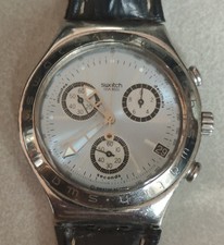 Montre Swatch Unisexe Chronographe Irony AG 1997 Bleue. Bon état. Pile Neuve