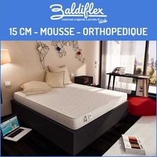 Matelas 90x190 cm Easy lit simple - Coton orthopedique H 15 cm Baldiflex