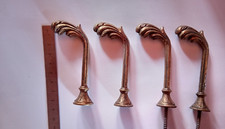  4 Anciennes  'Embrases Patères  Crochets Laiton Vintage 