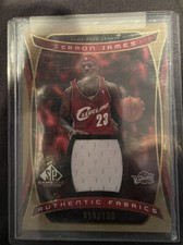 04 Upper Deck SP Game Used Authentic Fabrics Lebron James Patch Gold /100 Prizm