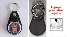 PORTE CLES CLAUDE FRANCOIS avec JETON DE CADDIE