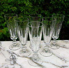 3230*  saint louis 6 flutes à champagne modèle côte plate cristal h. 18 cm N°2