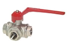 Robinet à Boisseau Sphérique 3 Voies 3/4 " L-ALÉSAGE PN35 Qualité Industrielle