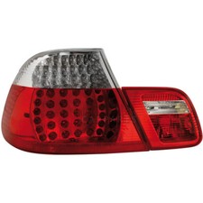 LED 2 X Feux Arrière Pour BMW E46 Coupé 98-02 Rouge Cristal / Verre Clair 3CH