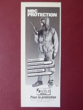 10/1986 PUB SEKUR PIRELLI MASQUE COMBINAISON NBC PROTECTION ORIGINAL AD