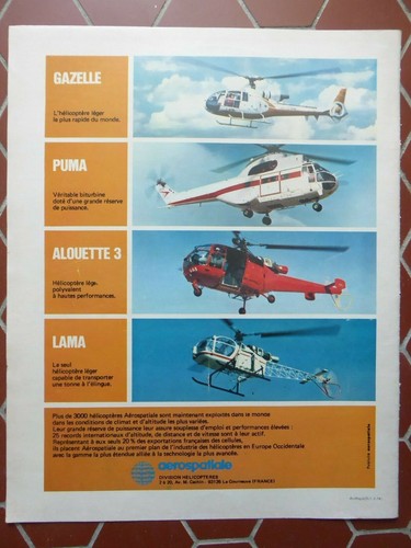 1974 pub aerospatiale - pub,