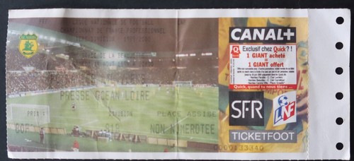 Ticket match nantes lens 14 - match,