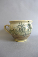 Bol à anse et  bec verseur en céramique à décor émaillé Maghreb Vintage