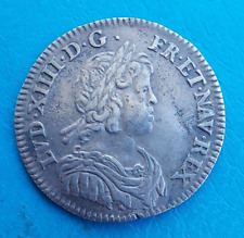 Louis XIV , 1/12ème douzième d'écu à la mèche courte 1644 A Paris