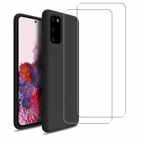 Coque noir verre trempé - verre,