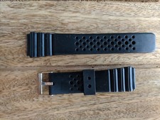 2x Silicone Rubber Watch Bands, 19mm, Waterproof, Including Pins. 