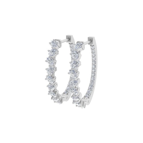Créoles blanc 18k - créoles,