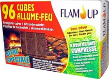 Lot 96 cubes allume feu bois