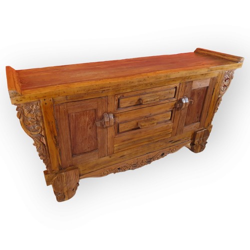 Teck bois massif buffet - teck,
