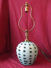 BELLE LAMPE LYRE ART DECO EN VERRE SIGNE TCHECOSLOVAQUIE