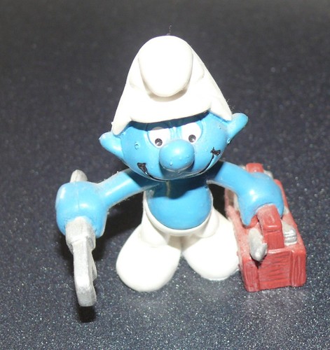 Figurine schtroumpf plombier - figurine,