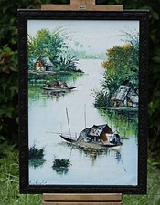 Scène Fluviale Vietnamienne