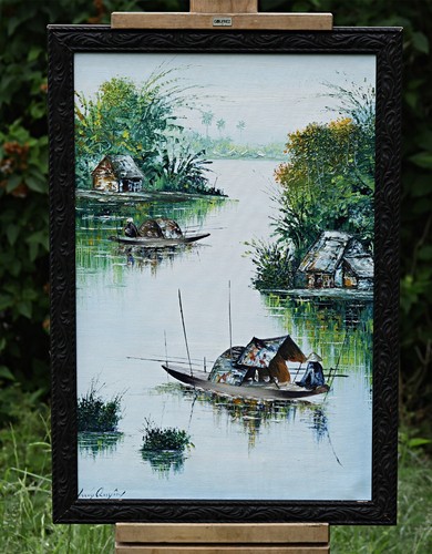 Scène fluviale vietnamienne - fluviale,