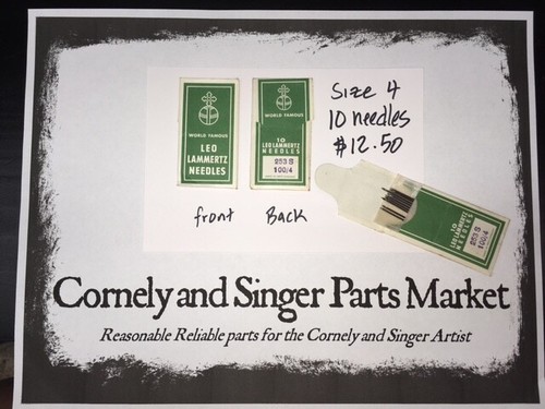 Singer cornely hook needles - singer,