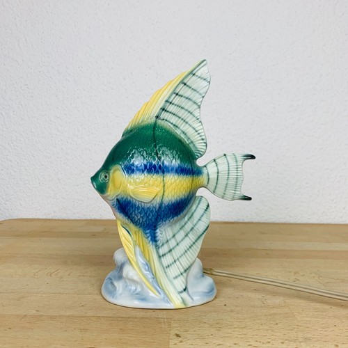 Lampe poisson porcelaine