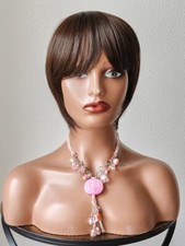 Perruque marron courte