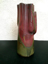 VASE EN CERAMIQUE CONTEMPORAINE SIGNE TROTRO POUR REMI TROTEREAU RARE