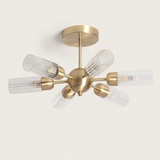 Plafonnier Métal et Verre 6