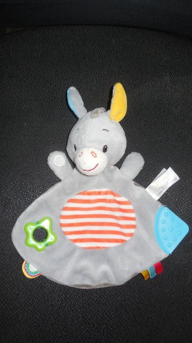 Doudou plat âne gris - plat,