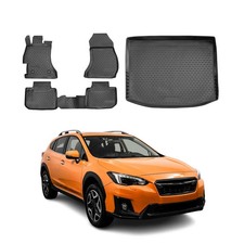 Kit Tapis de sol et coffre pour Subaru XV 2012-2016 en Caoutchouc TPE Noir