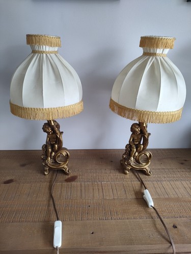 Paire lampes dorés - de,