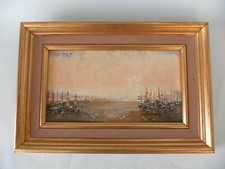 huile sur panneau marine vue