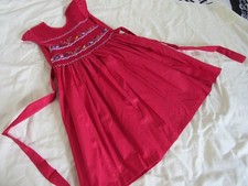 Jolie ROBE à SMOCK ROUGE  4